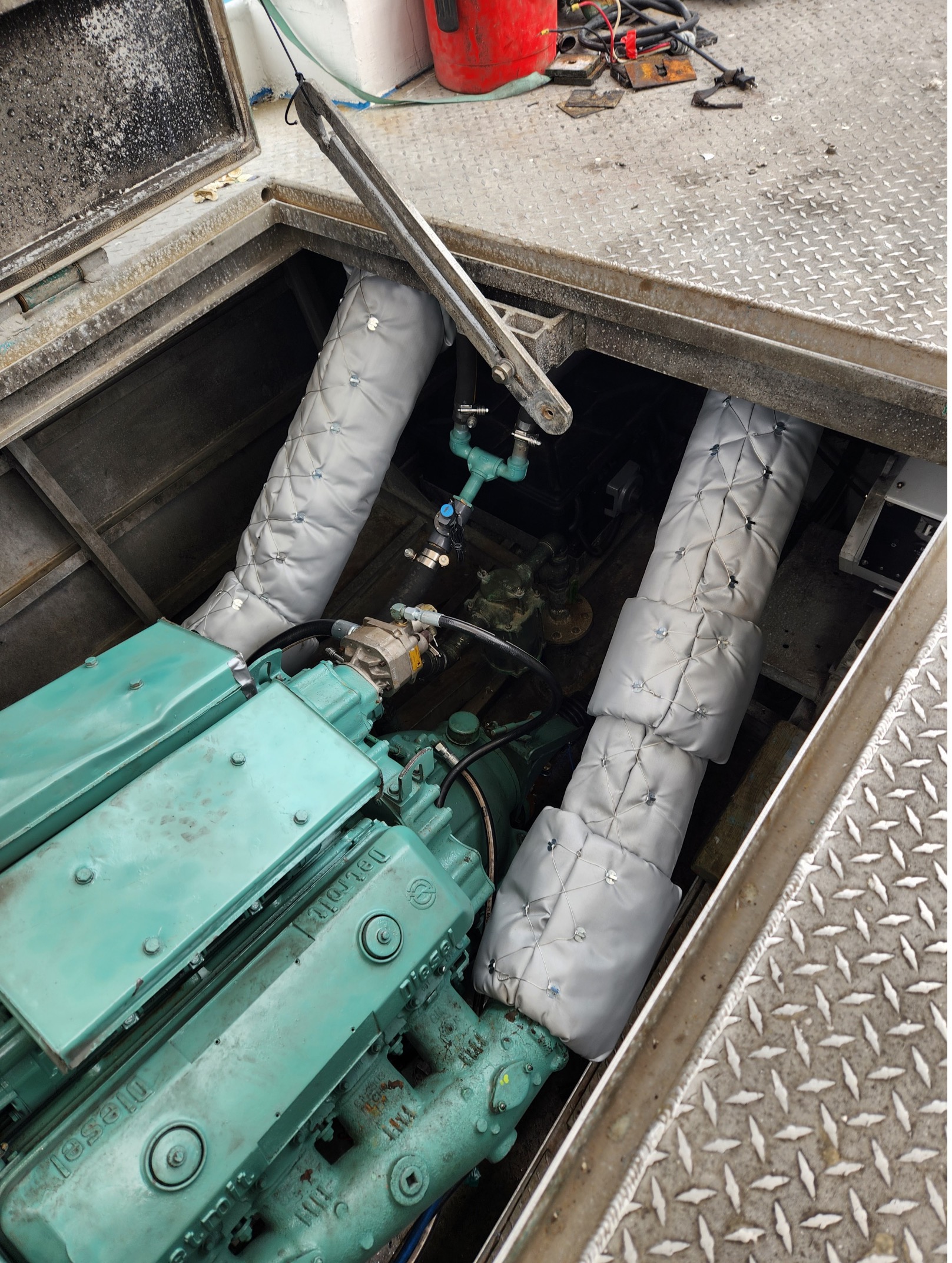 Custom silicone insulation pad installation